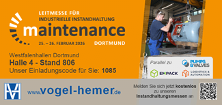 Einladungskarte maintenance 2026 & Parallelmessen